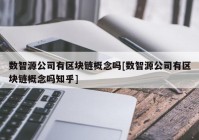 数智源公司有区块链概念吗[数智源公司有区块链概念吗知乎]